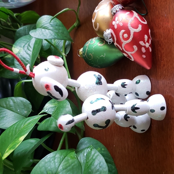 Posable Dog Christmas 🎄 ornament wood Dalmatian 🐶 Puppy Unique - Picture 8 of 10